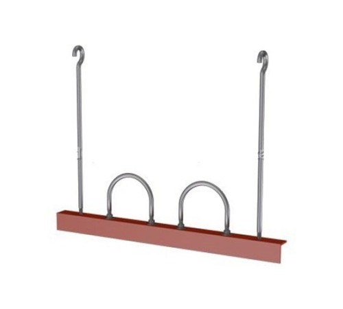 Подвески двух труб на опорном уголке в Речице