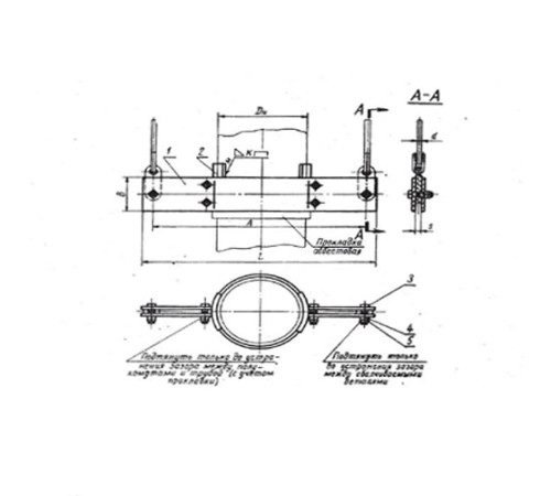 Хомуты укороченные подвесок трубопроводов в Речице