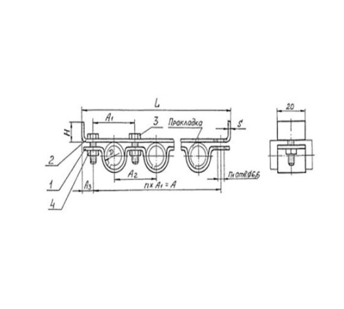 Подвески судовых трубопроводов Тип 7 в Речице