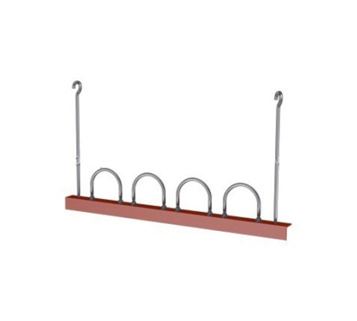 Подвески четырех труб на опорном уголке в Речице