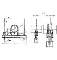 Блоки опорные хомутовые подвесок стальных трубопроводов