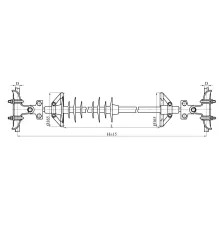 Распорки межфазные изолирующие типа РМИД на напряжение 110-220 кВ конструкция 2