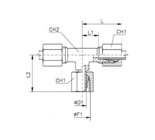 Тройники соединители (ш-г-ш) TN120 в Речице с доставкой