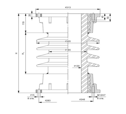 Армированные покрышки ПКСА для конденсаторов связи в Беларуси