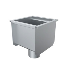 Нержавеющий прямоугольный трап с вертикальным выпуском