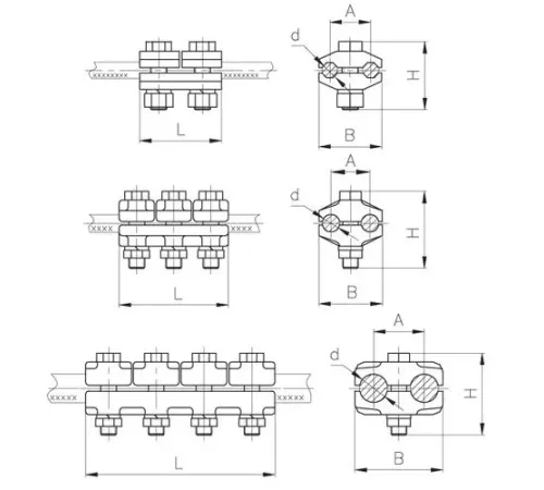 Плашечные зажимы типа ПА для ЛЭП в Речице