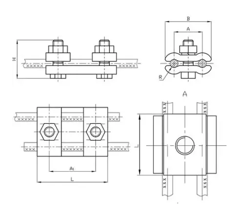Плашечные зажимы типа ПС для ЛЭП в Речице