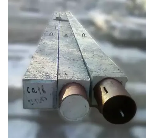 Сваи квадратного сечения с круглой полостью в Речице