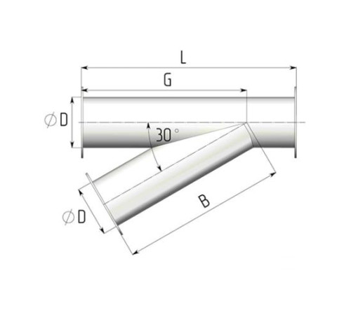 Титановые неравнопроходные косые тройники в Речице