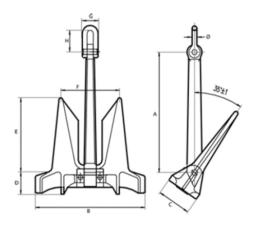 Якоря HHP для судостроения в Речице