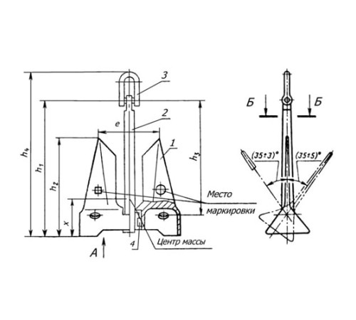 Якоря повышенной держащей силы в Речице для судостроения