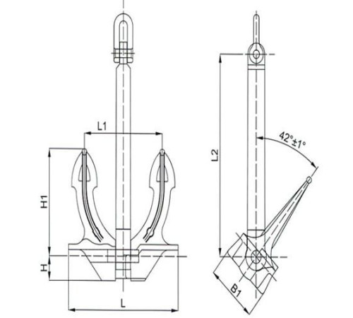 U.S.N бесштоковые якоря в Речице с доставкой